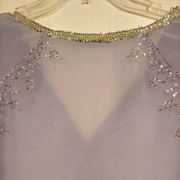Daisy Fuentes Beaded Longsleeve Light Blue Top XL-XXL - Picture 11 of 16